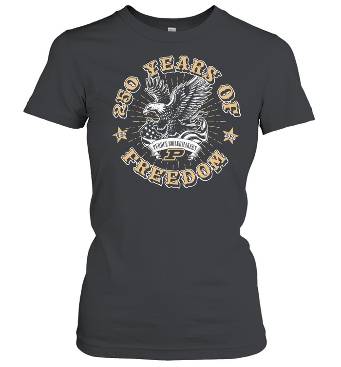 250 Years of Freedom Purdue Boilermakers 1776 2026 American Eagle Patriotic Women T-Shirt
