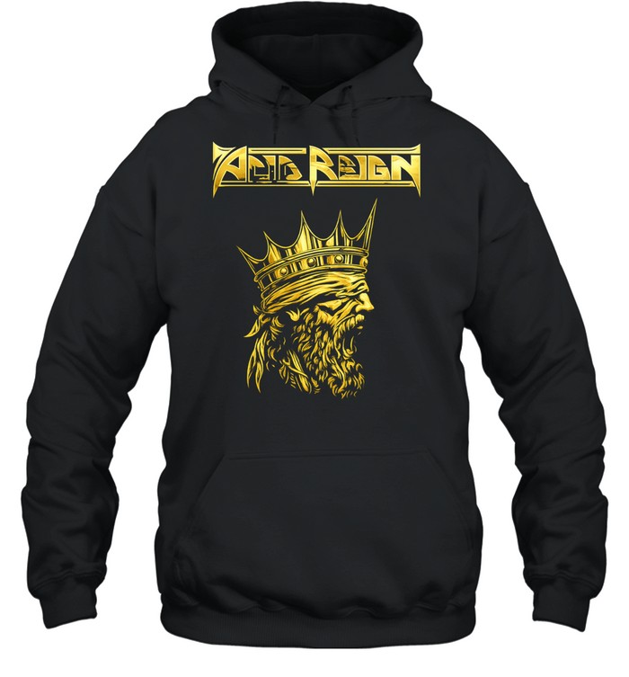 Acid Reign Crowned King Gold Logo Thrash Metal Hoodie