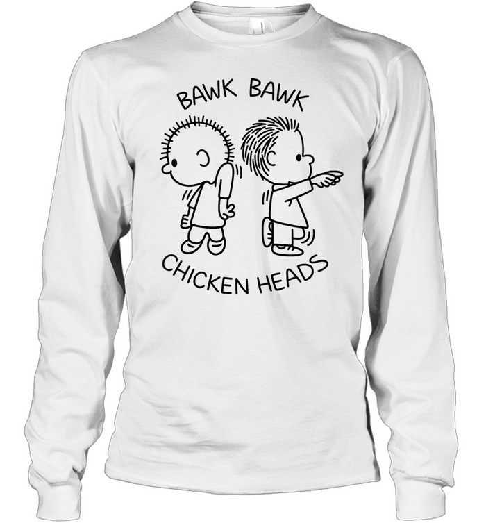 Bawk Bawk Chicken Heads Peanuts Charlie Brown Long Sleeve Tee