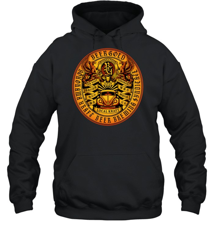 Beer Gold Kalifornialook Far East Yokohama Japan Local Kraft Beer Brewing Hoodie