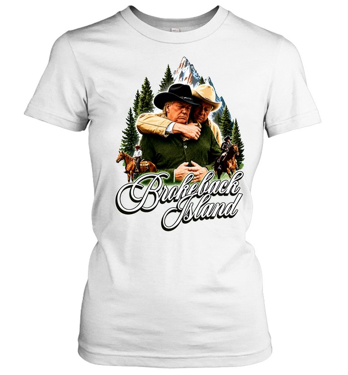 Bill Clinton And Donald Trump Brokeback Island funny Women T-Shirt