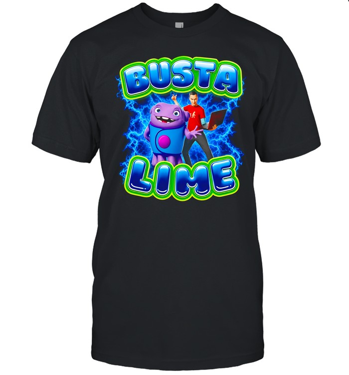 Busta Lime alien character with laptop electric illustration Unisex T-Shirt