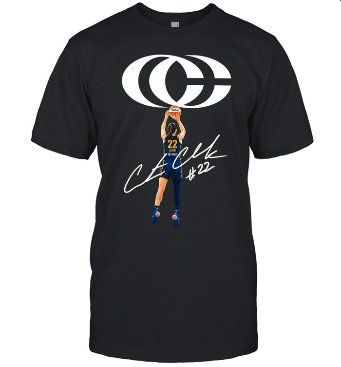 Caitlin Clark Indiana Fever WNBA 22 shooting stance signature Unisex T-Shirt