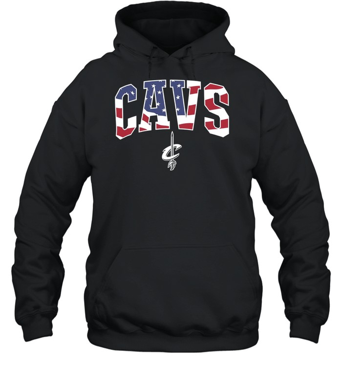 Cavs Cleveland Cavaliers American Flag Basketball Hoodie
