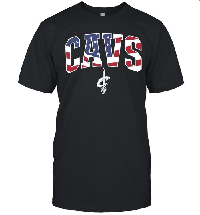 Cavs Cleveland Cavaliers American Flag Basketball Unisex T-Shirt