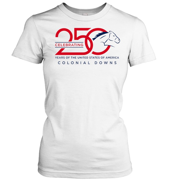 Celebrating 250 years of the United States of America Colonial Downs horse Women T-Shirt