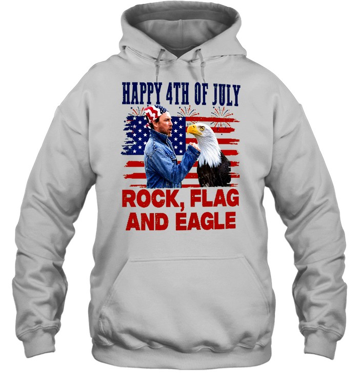 Charlie Kelly Rock Flag And Eagle 4th Of July Funny Patriotic Eagle Comedy Inspired American Flag Hoodie