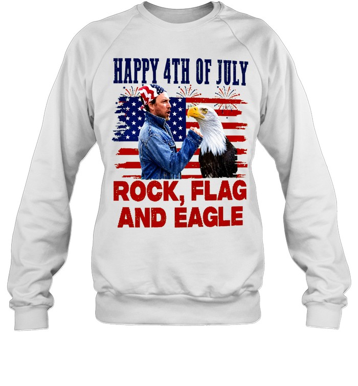 Charlie Kelly Rock Flag And Eagle 4th Of July Funny Patriotic Eagle Comedy Inspired American Flag Sweatshirt