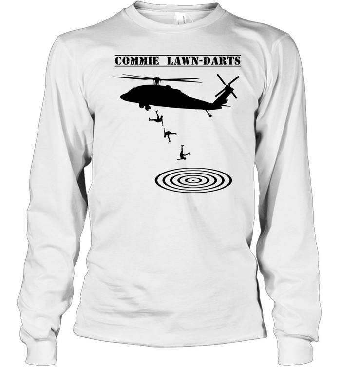 Commie Lawn-Darts Helicopter Paratrooper Meme Long Sleeve Tee