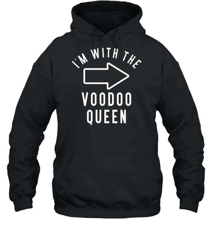 Couples Halloween Costume I’m With The Voodoo Queen Hoodie