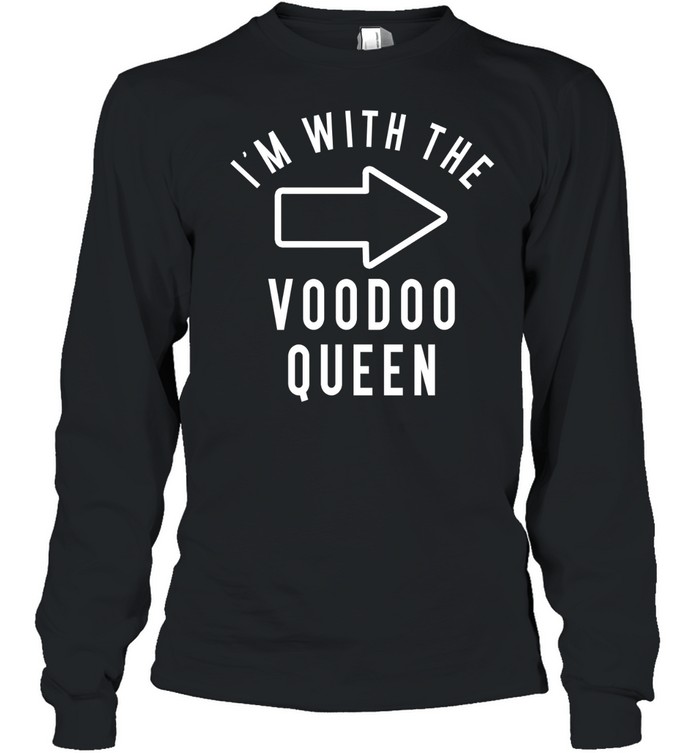 Couples Halloween Costume I’m With The Voodoo Queen Long Sleeve Tee