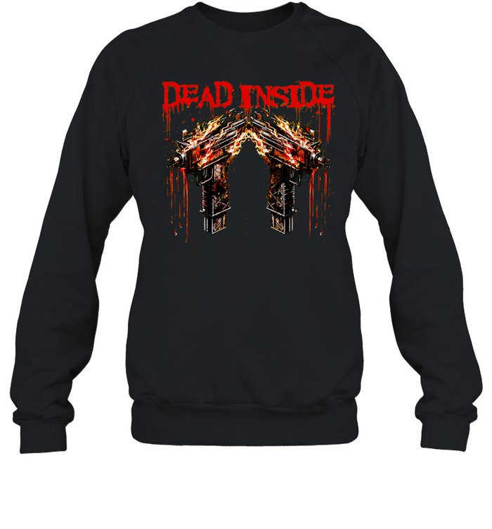 Dead Inside Flaming Guns Men’s Sweatshirt