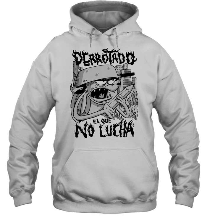 Derrotado El Que No Lucha Cartoon Character Flame Hoodie