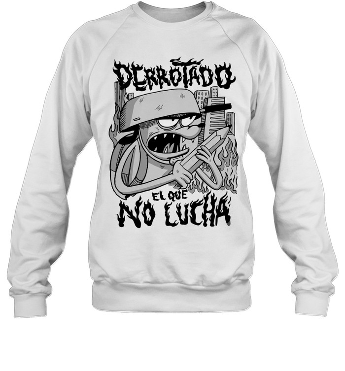 Derrotado El Que No Lucha Cartoon Character Flame Sweatshirt