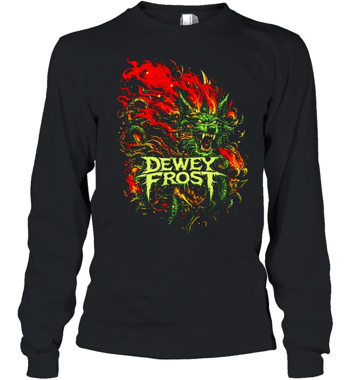 Dewey Frost Horror Wolf Dark Fantasy Long Sleeve Tee