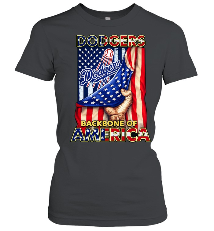 Dodgers Backbone of America baseball Women T-Shirt