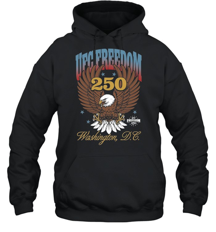 Freedom 250 Washington DC Distressed Eagle Patriotic Hoodie