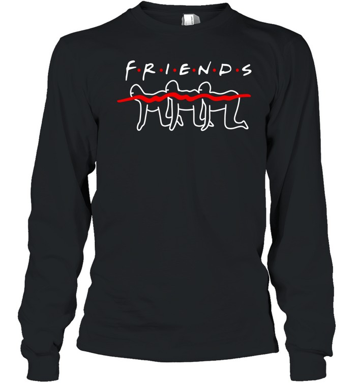 Friends Parody Human Centipede Funny Horror Movie Dark Humor Long Sleeve Tee