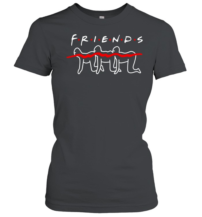 Friends Parody Human Centipede Funny Horror Movie Dark Humor Women T-Shirt