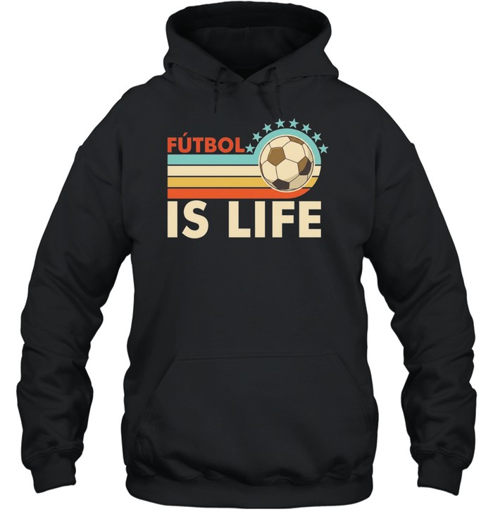 Futbol is life football vintage Hoodie