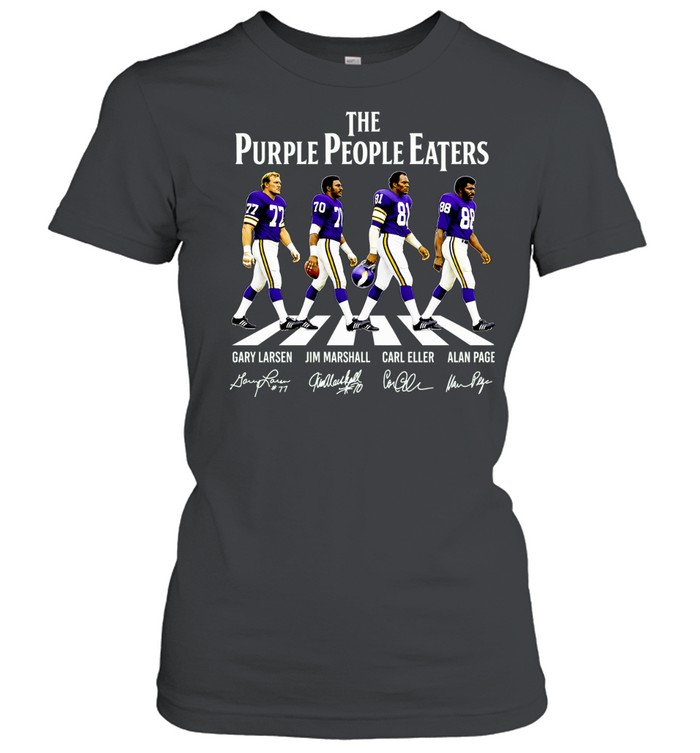 Gary Larsen Jim Marshall Carl Eller Alan Page The Purple People Eaters Women T-Shirt