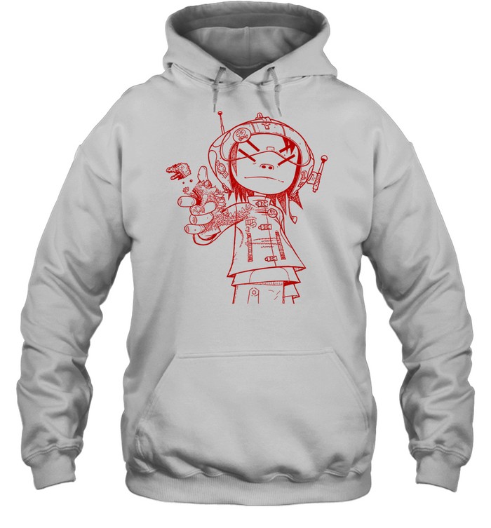 Gorillaz Noodle Line Drawing Hoodie