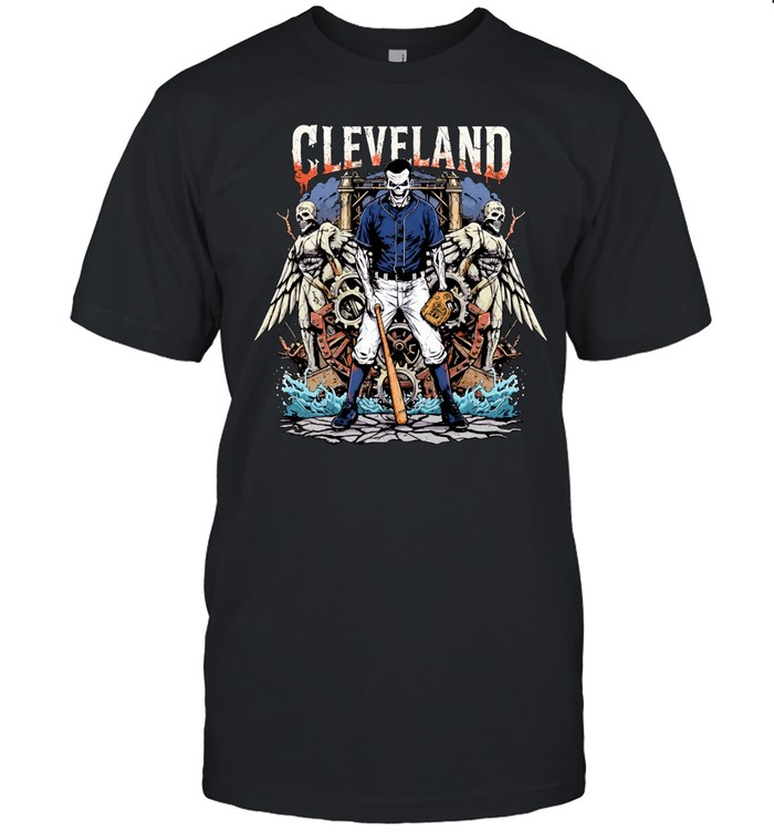 Guardians of the Diamond Baseball Skeleton Cleveland Unisex T-Shirt