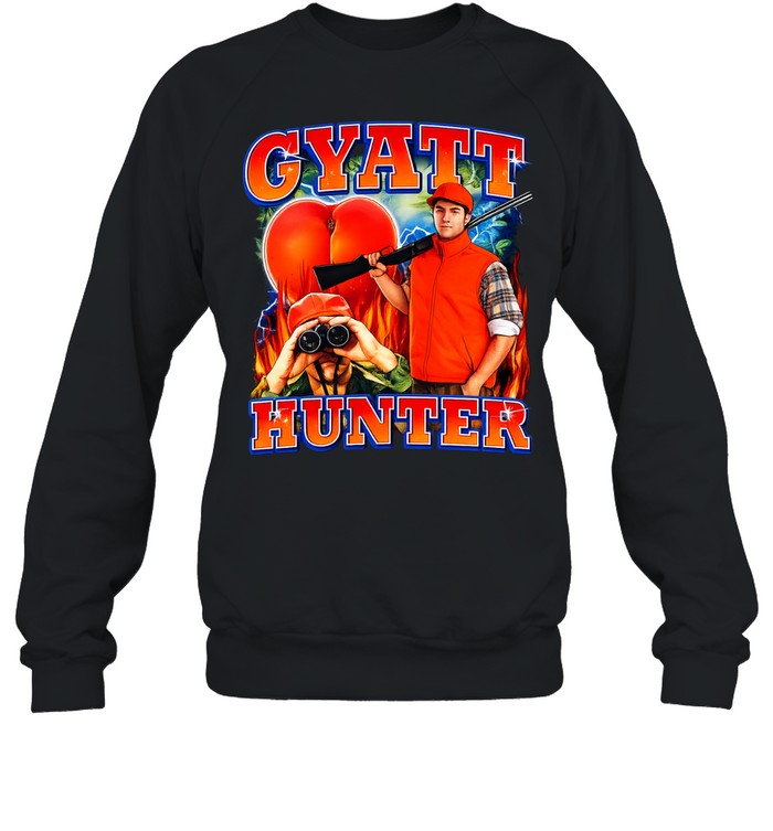 Gyatt Hunter funny slang hunting peach Sweatshirt