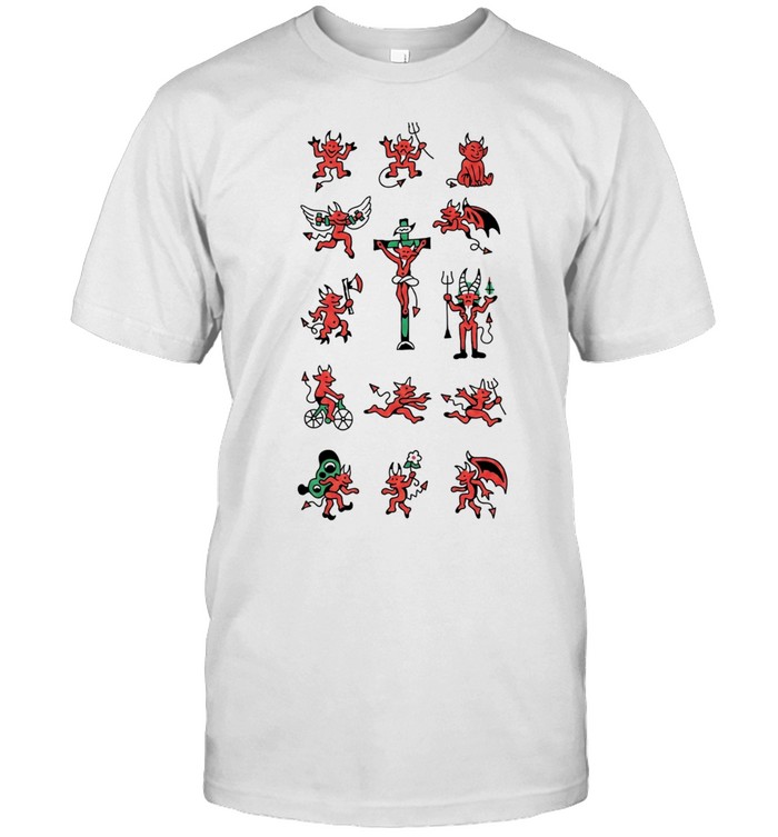 Hand Drawn Red Devil Flash Art Tattoo Unisex T-Shirt