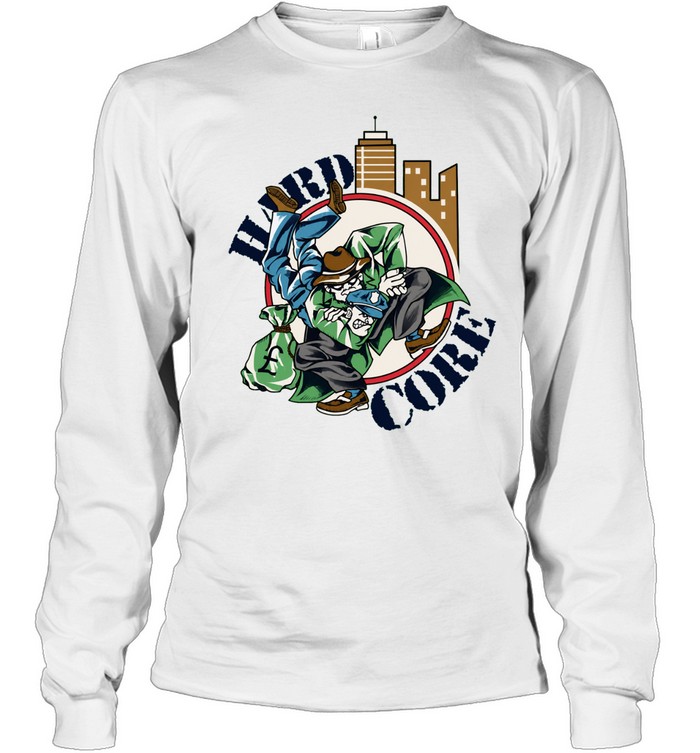 Hard Core British Skinhead Hammer Destroy World Globe Long Sleeve Tee