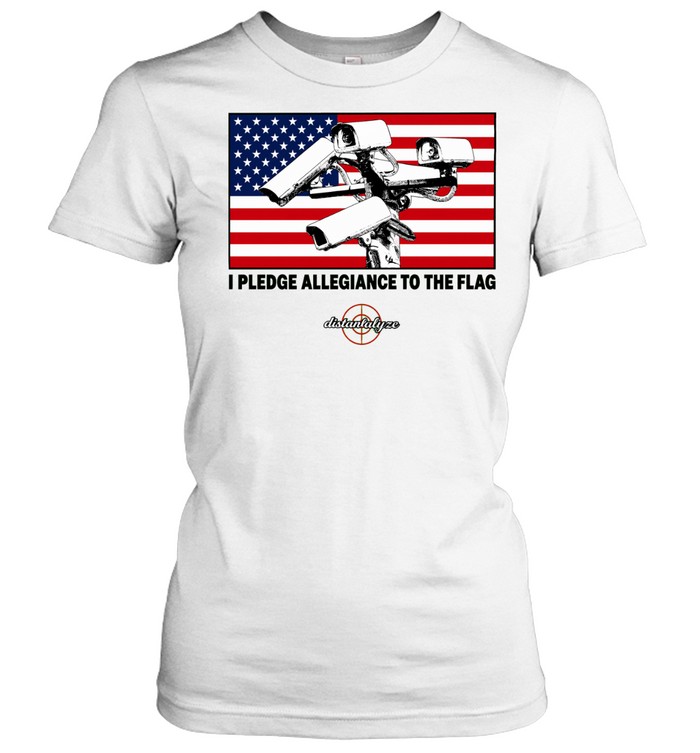 I pledge allegiance to the flag surveillance cameras American flag Women T-Shirt