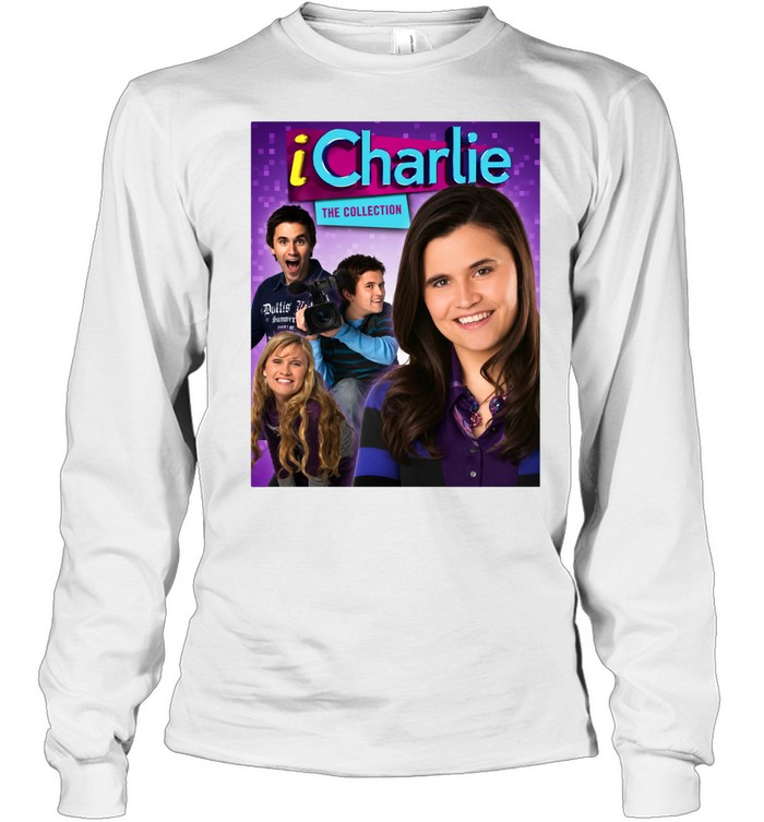 iCharlie The Collection iCarly Parody Charlie Kirk Face Swap Funny Retro TV Show Long Sleeve Tee