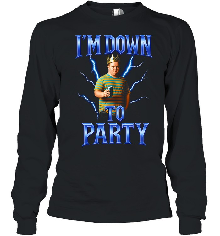 I’m Down to Party king lightning Down syndrome graphic meme Long Sleeve Tee