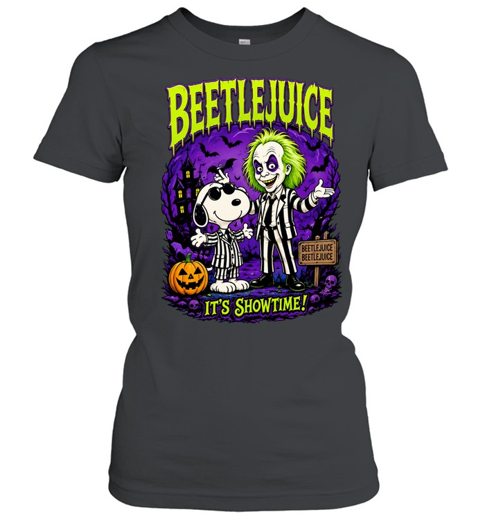 It’s Showtime Beetlejuice x Snoopy Halloween Women T-Shirt