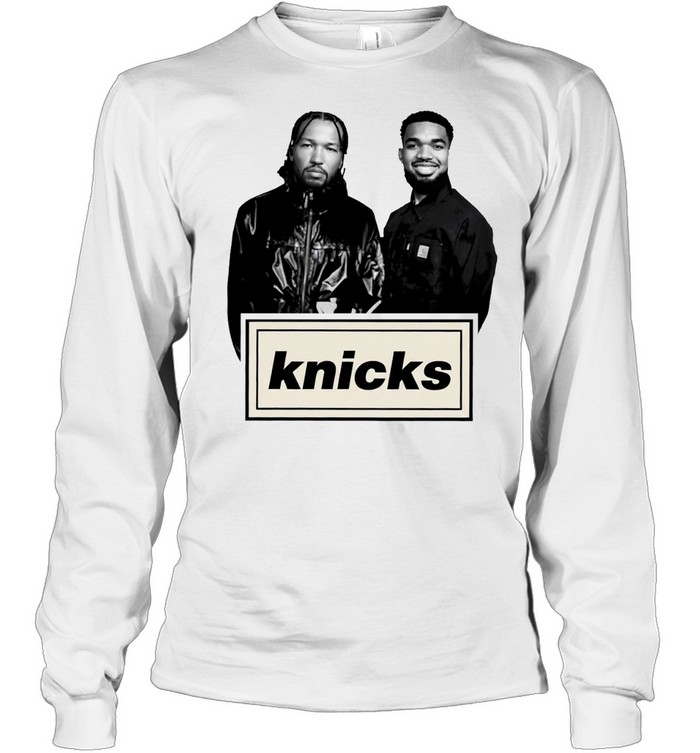 Jalen Brunson and Karl-Anthony Towns Knicks Oasis parody logo Long Sleeve Tee