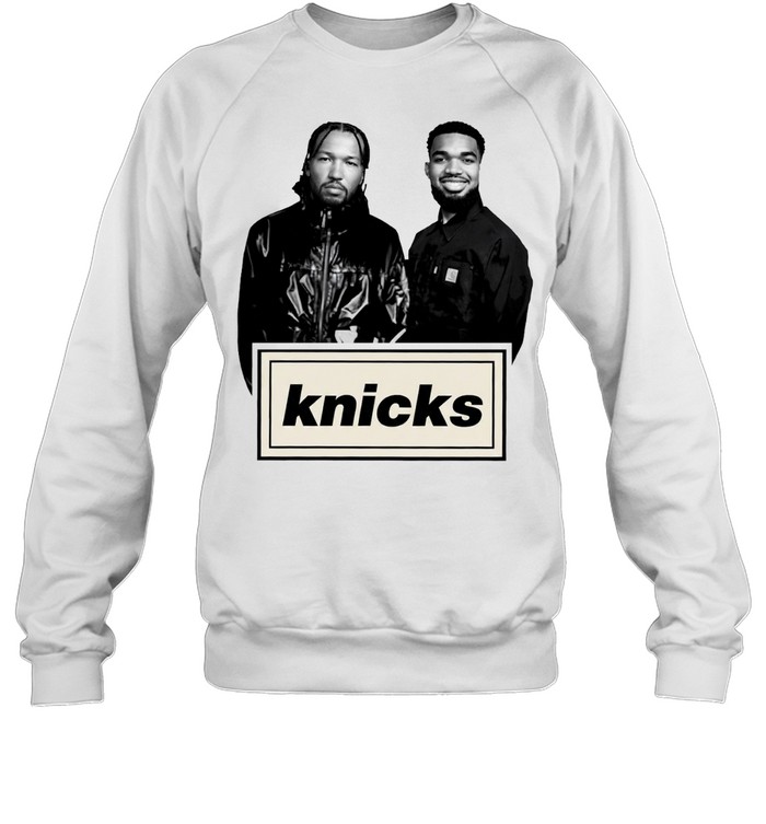 Jalen Brunson and Karl-Anthony Towns Knicks Oasis parody logo Sweatshirt