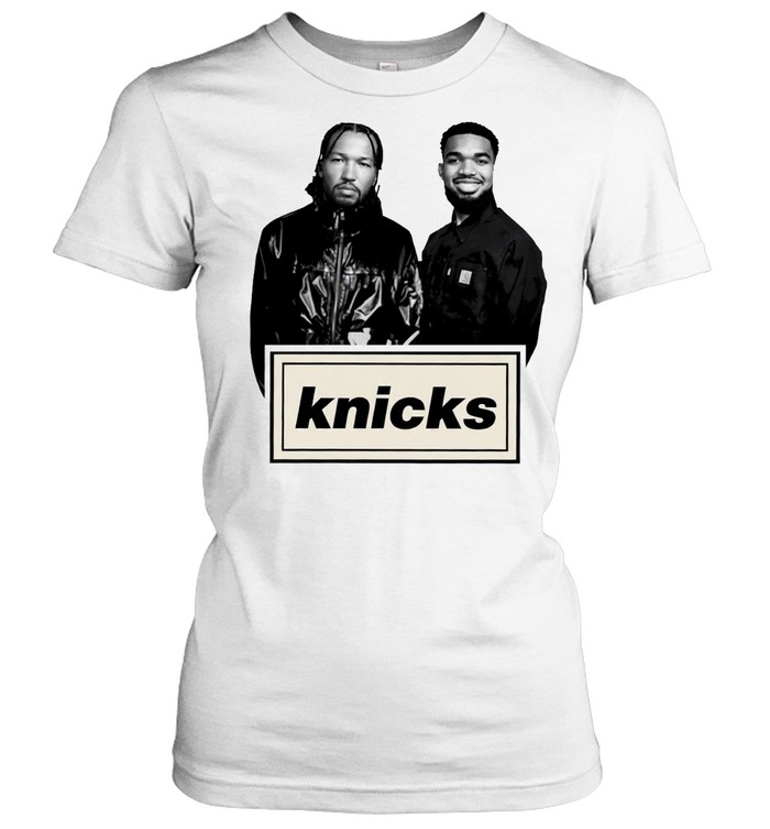 Jalen Brunson and Karl-Anthony Towns Knicks Oasis parody logo Women T-Shirt