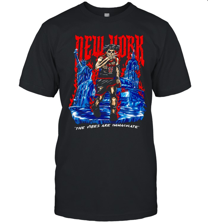 Jalen Brunson Skeleton New York Knicks Basketball The Vibes are Immaculate Unisex T-Shirt