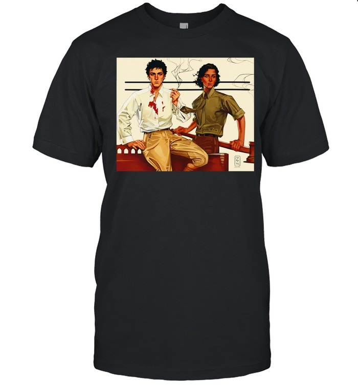 JAPH Two Men Smoking and Bloodied Unisex T-Shirt