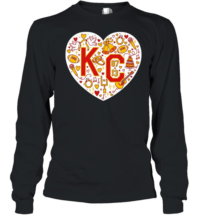 Kansas City 87 13 wedding heart Long Sleeve Tee