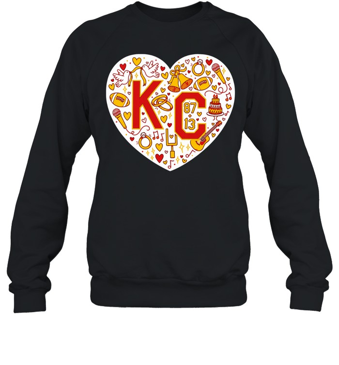 Kansas City 87 13 wedding heart Sweatshirt