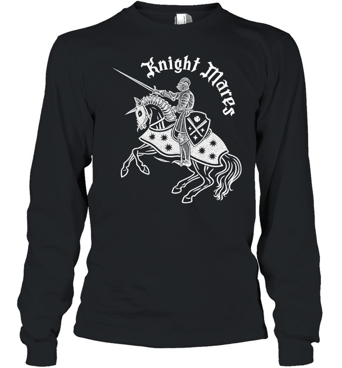 Knight Mares Baseball medieval sports logo Long Sleeve Tee