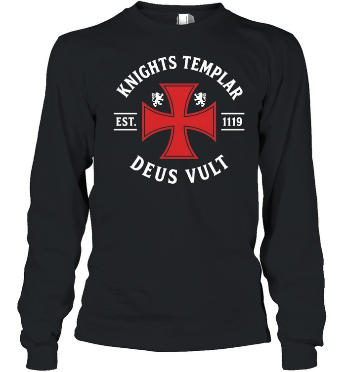 Knights Templar Est 1119 Deus Vult Crusader Long Sleeve Tee