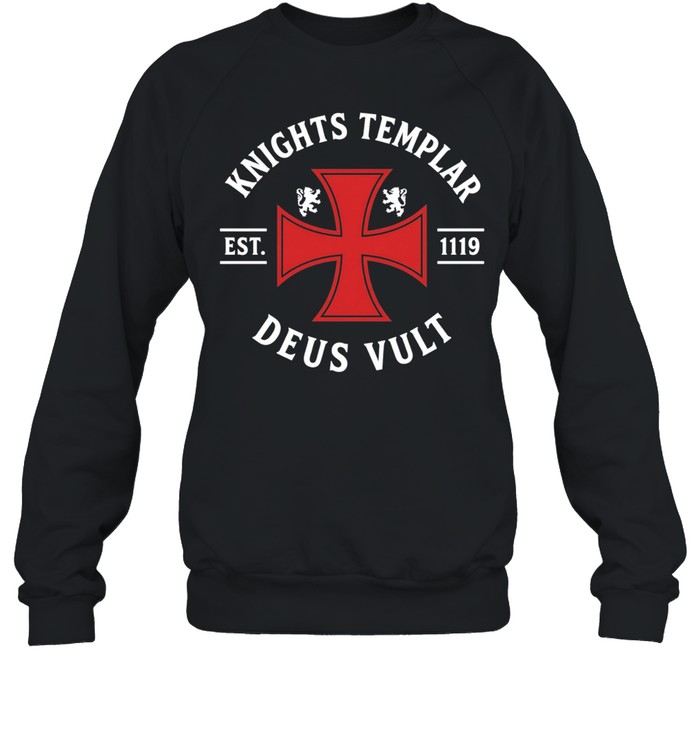 Knights Templar Est 1119 Deus Vult Crusader Sweatshirt