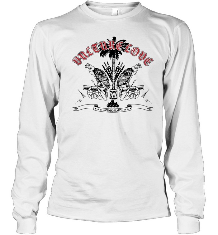 Kodak Black Vulture Love Palm Trees Cannons Black and White Long Sleeve Tee