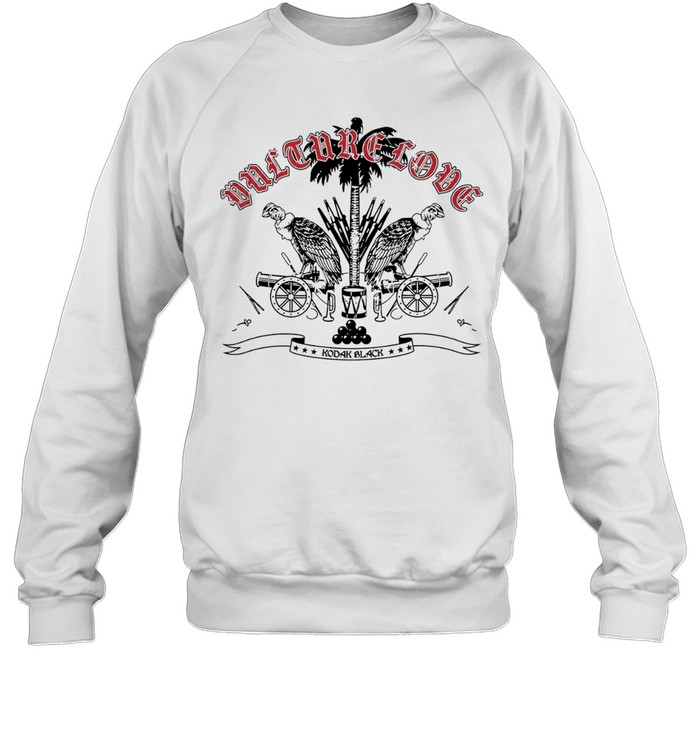Kodak Black Vulture Love Palm Trees Cannons Black and White Sweatshirt