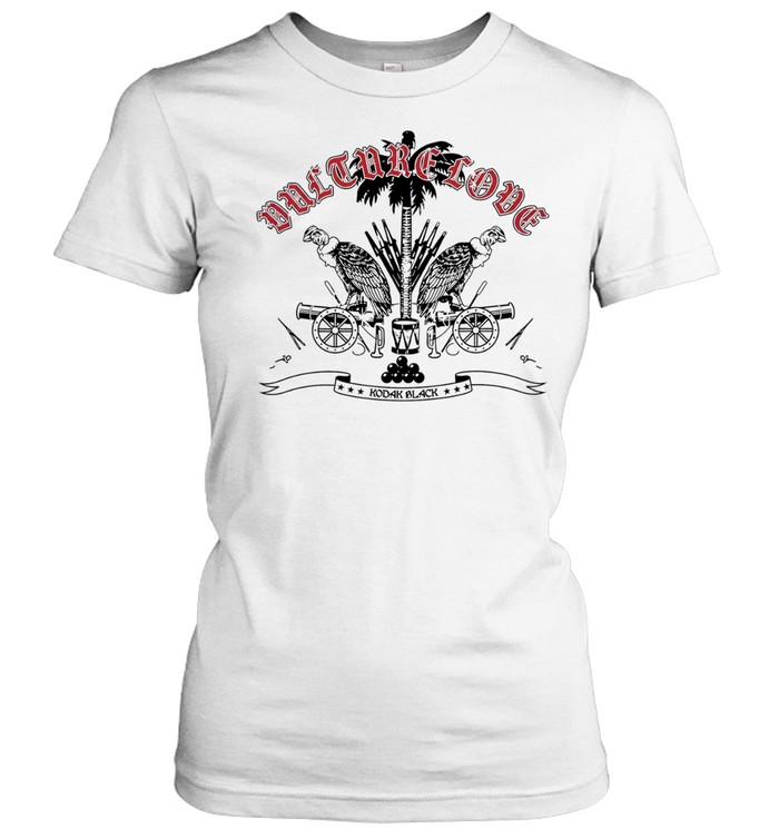 Kodak Black Vulture Love Palm Trees Cannons Black and White Women T-Shirt