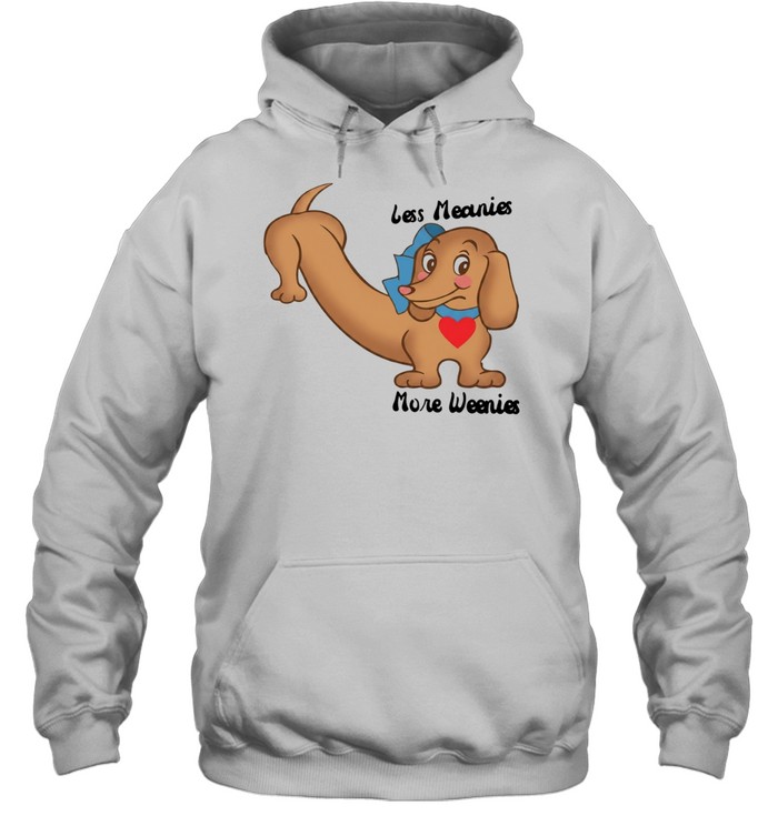 Less Meanies More Weenies Dachshund Sticker Hoodie