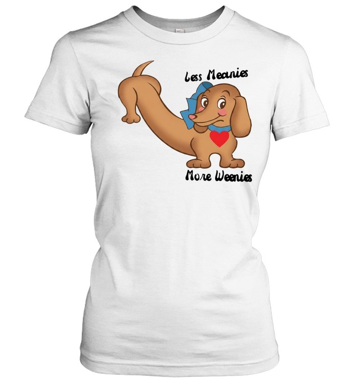 Less Meanies More Weenies Dachshund Sticker Women T-Shirt