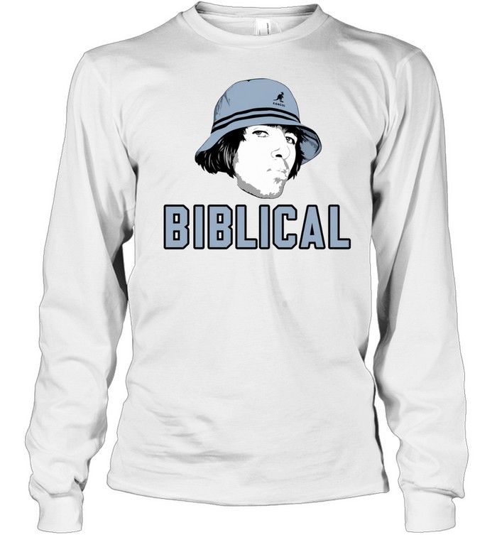 Liam Gallagher Wearing Kangol Hat Biblical 2026 Long Sleeve Tee